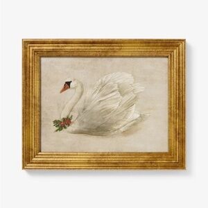 10x8 Swan Framed Wall Art - Threshold designed with Studio McGee